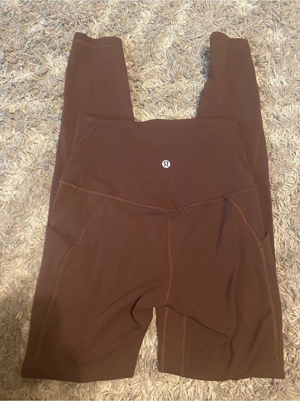 lululemon athletica Brown High-Rise Leggings with Logo